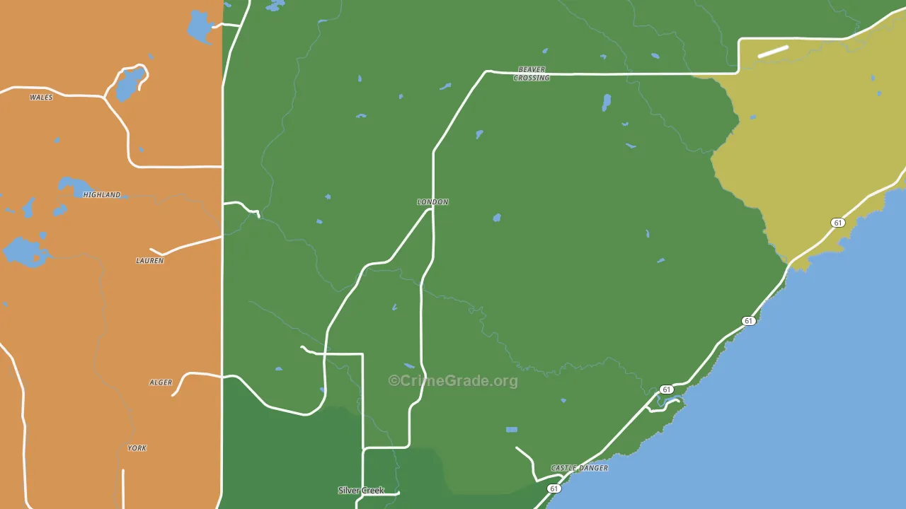 Lake County, MN Map of Assault Rates