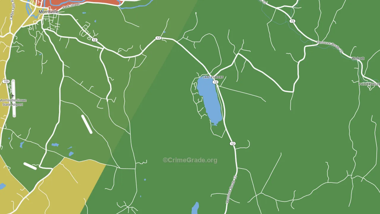 Lake Elmore, VT Map of Assault Rates