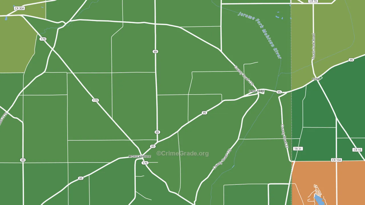 Lake Fork, OH Map of Assault Rates