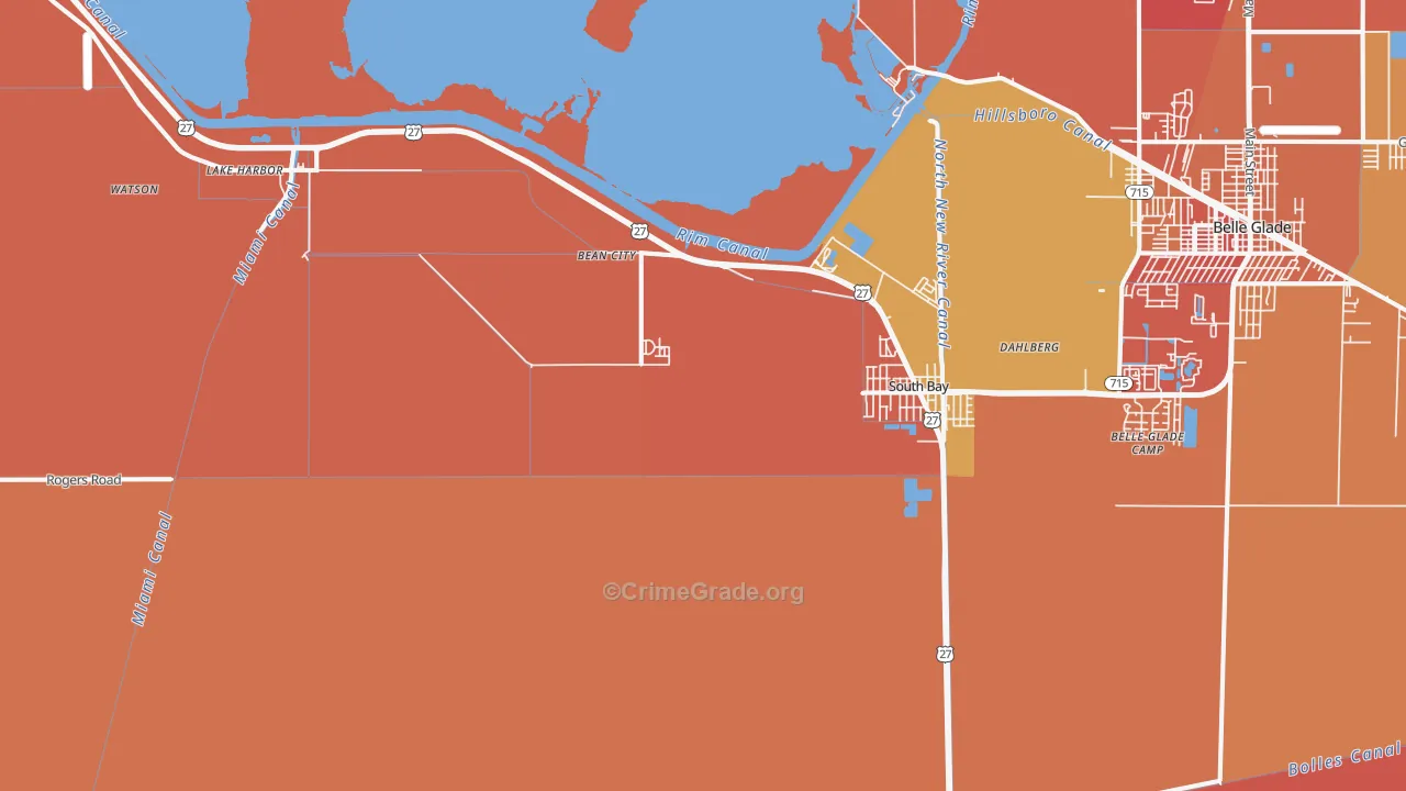 Lake Harbor, FL Map of Assault Rates