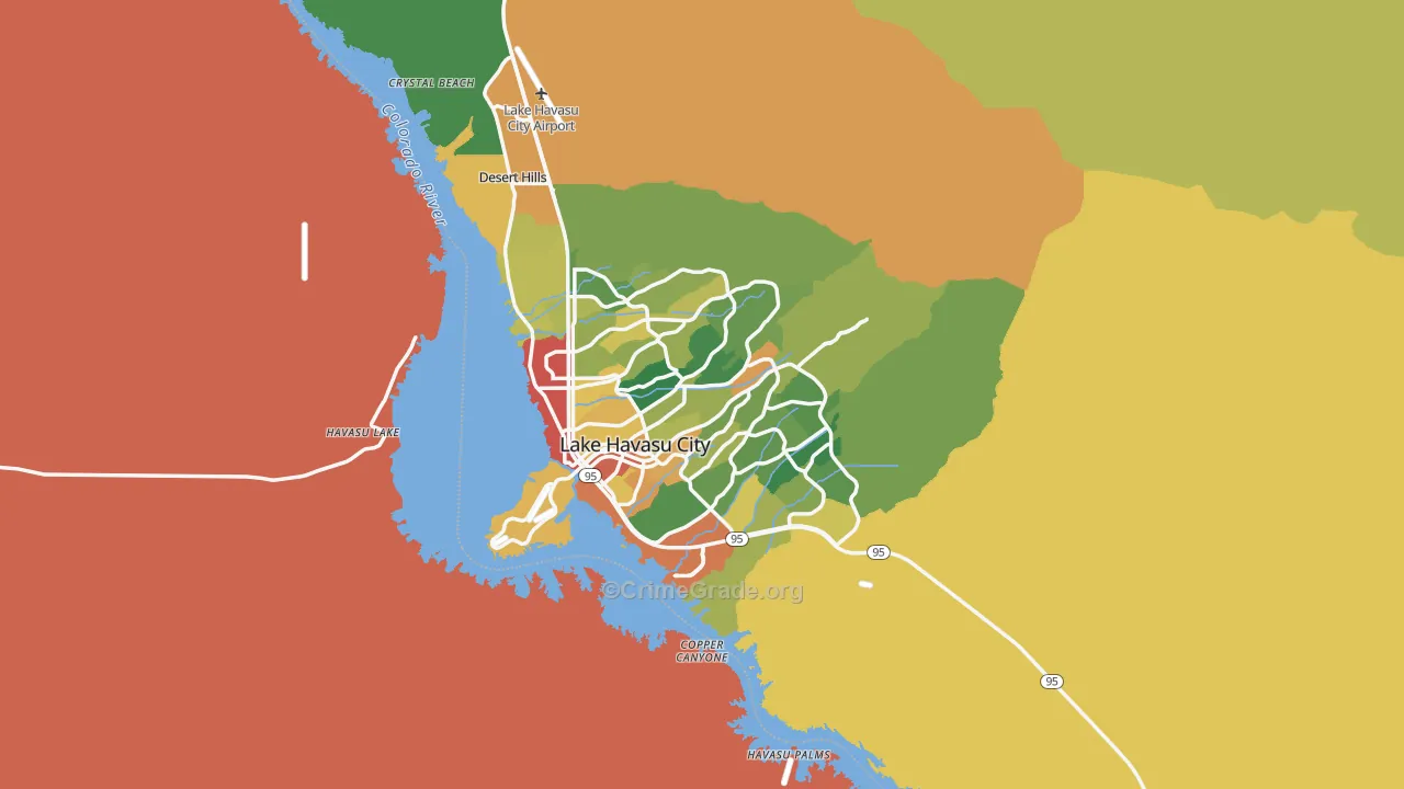 Lake Havasu City, AZ Map of Assault Rates