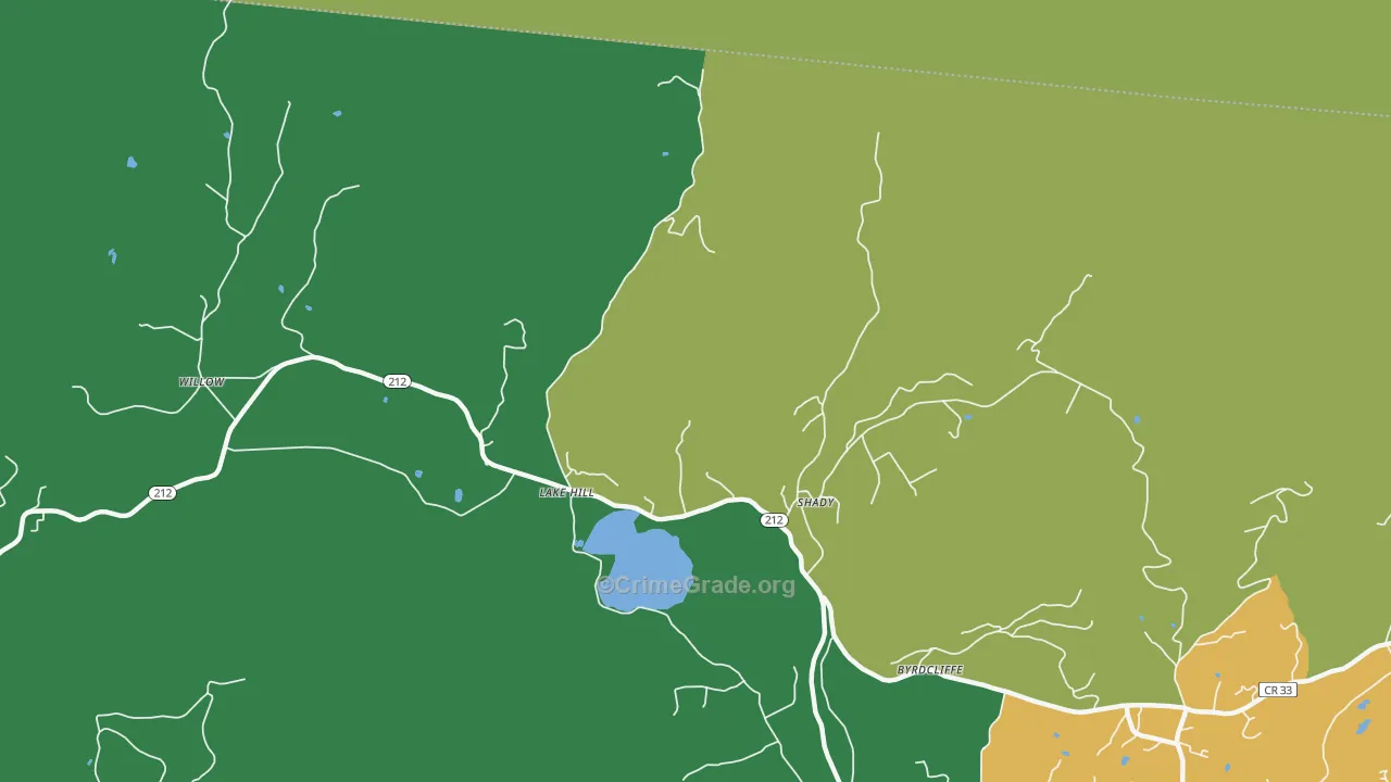 Lake Hill, NY Map of Assault Rates