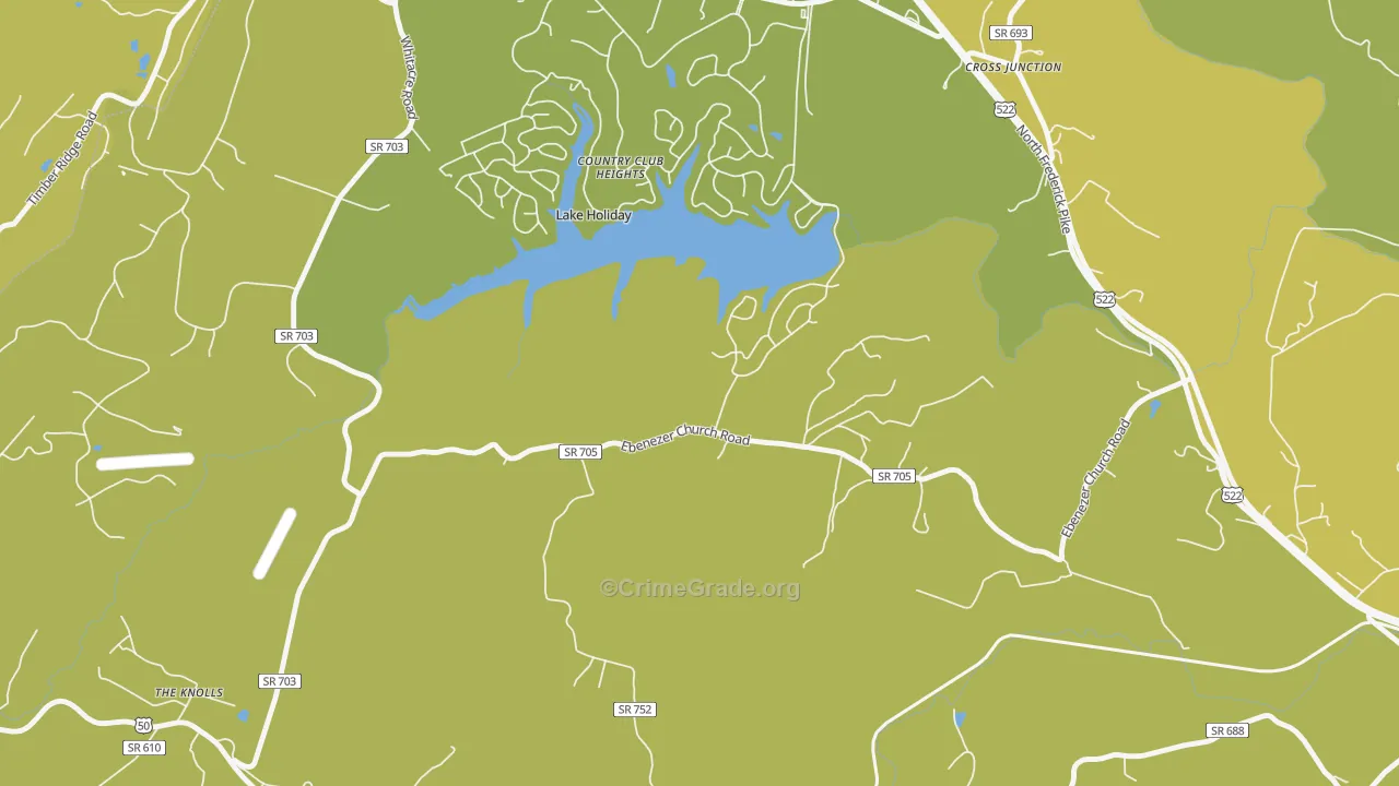 Lake Holiday, VA Map of Assault Rates