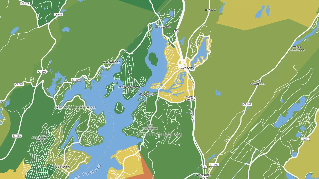 Lake Hopatcong, NJ Map of Assault Rates