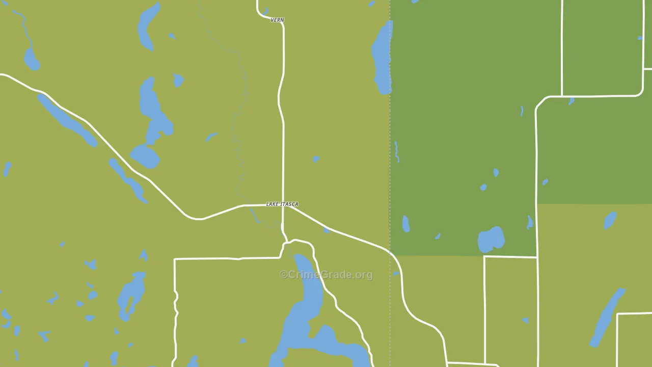 Lake Itasca, MN Map of Assault Rates