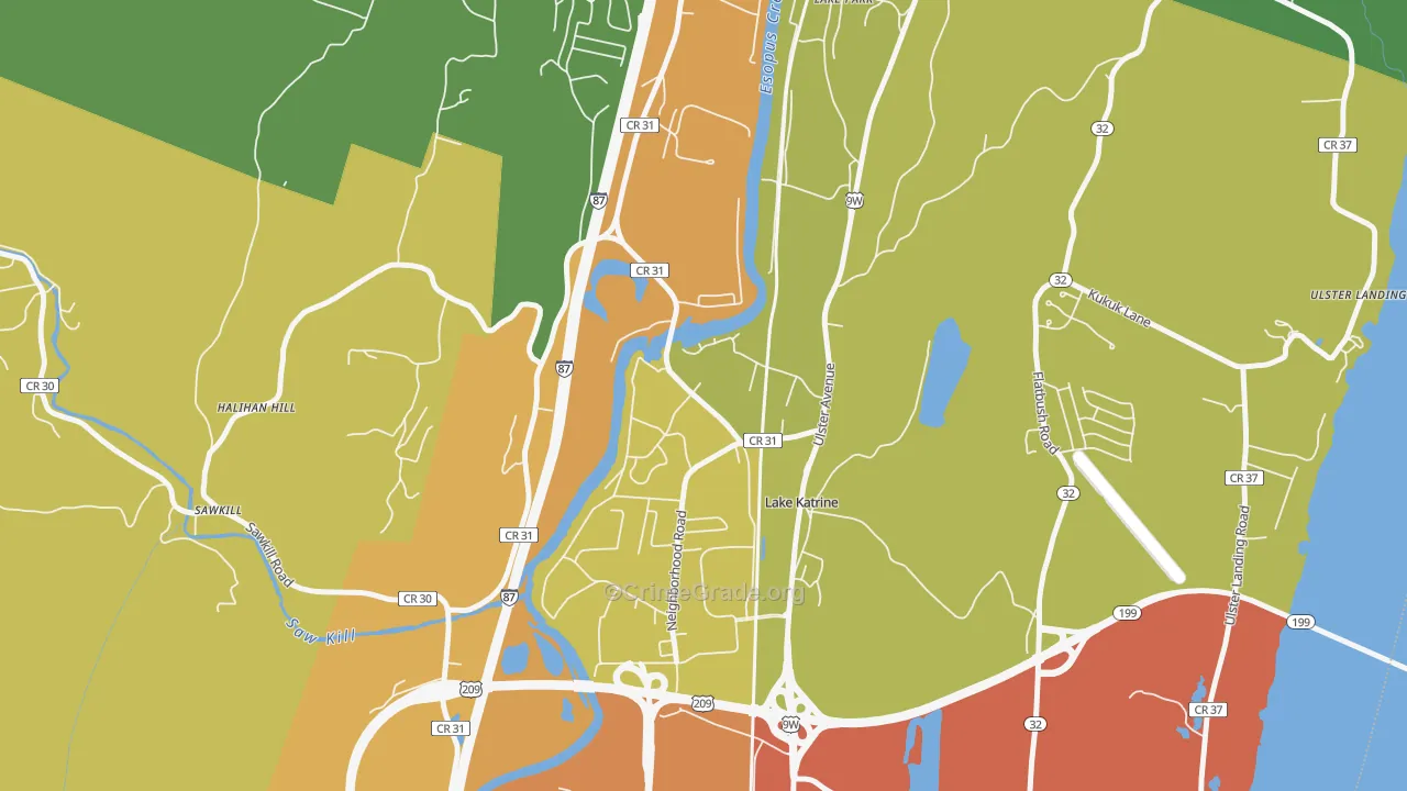 Lake Katrine, NY Map of Assault Rates