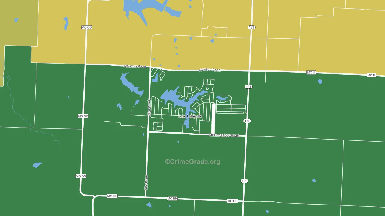 Lake Lafayette, MO Map of Assault Rates