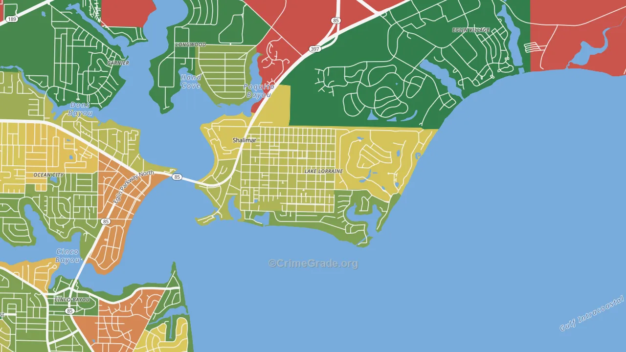 Lake Lorraine, FL Map of Assault Rates