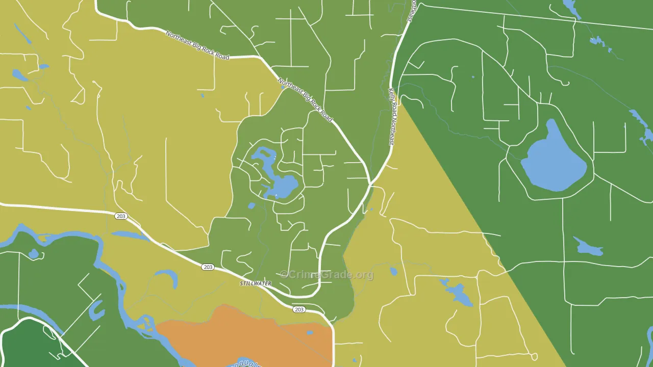Lake Marcel-Stillwater, WA Map of Assault Rates