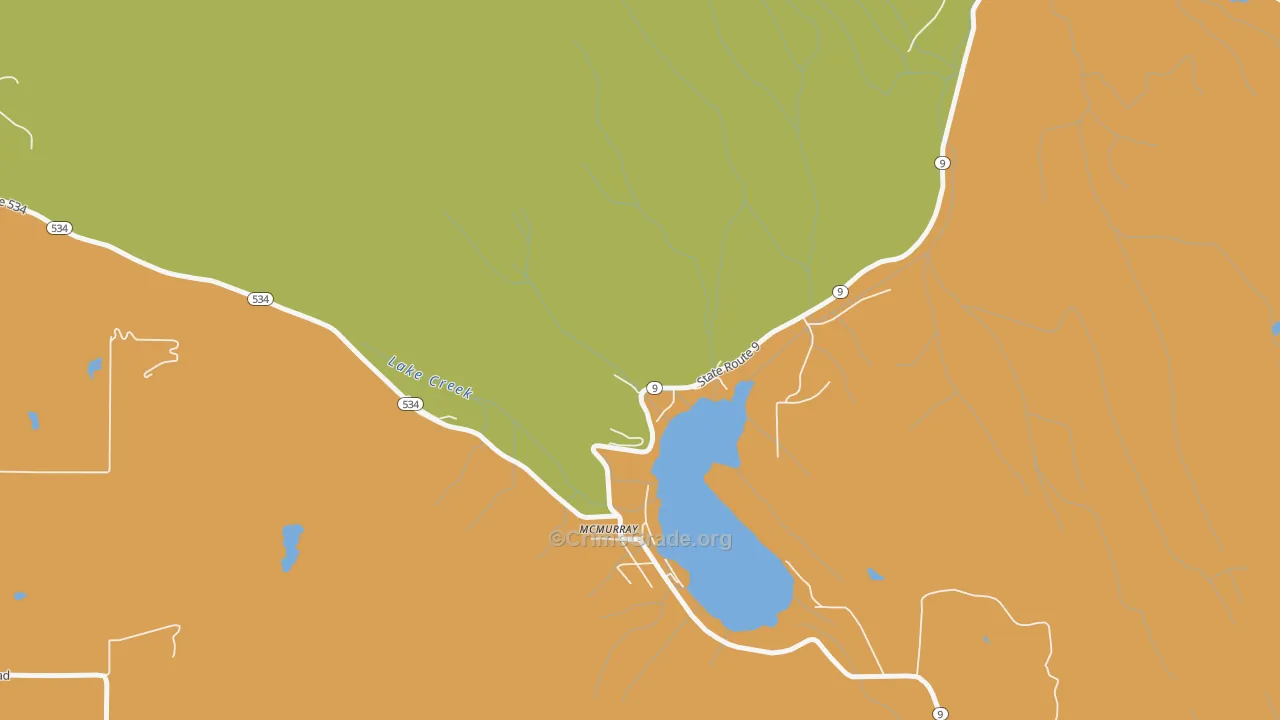 Lake McMurray, WA Map of Assault Rates