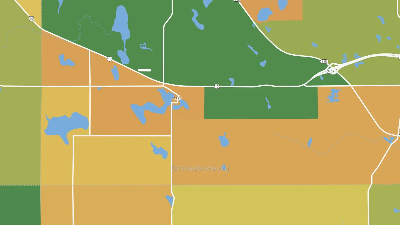 Lake, MI Map of Assault Rates