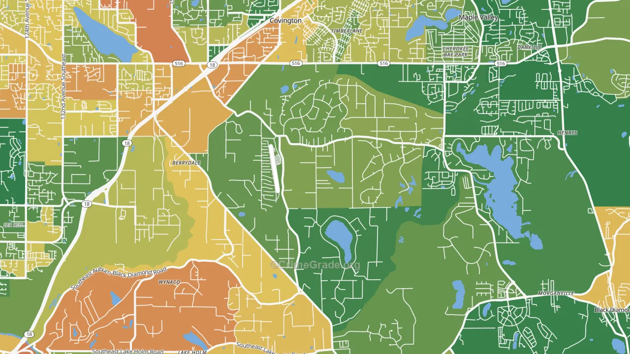 Lake Morton-Berrydale, WA Map of Assault Rates