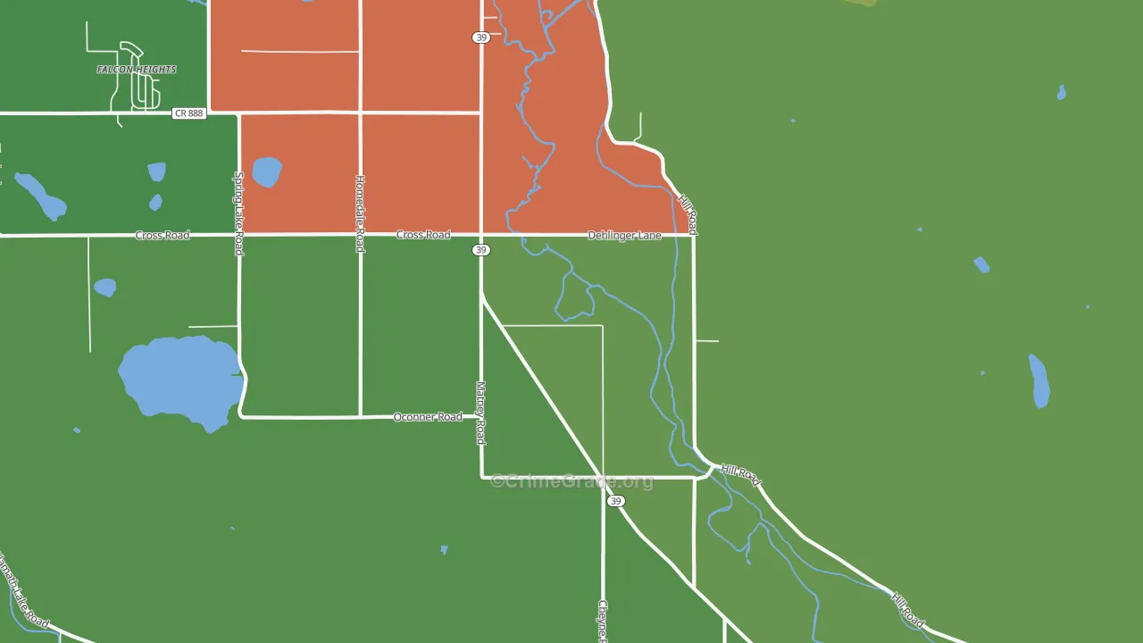 Lake of the Woods, OR Map of Assault Rates