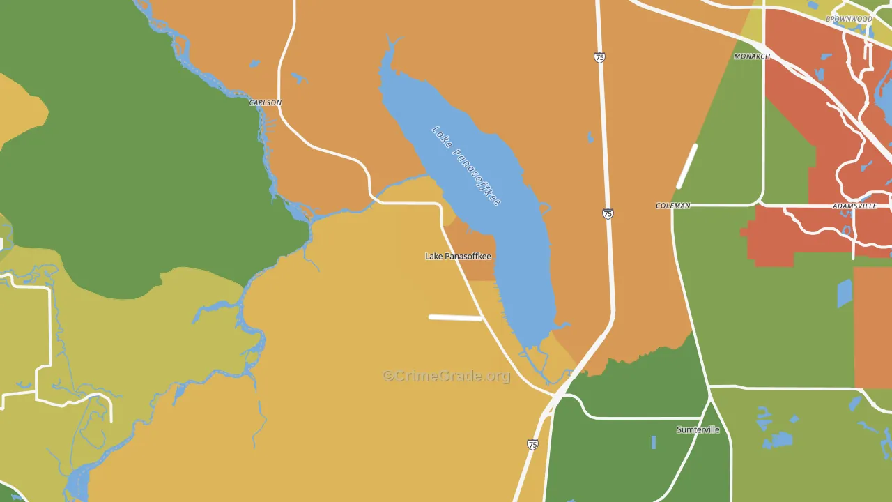 Lake Panasoffkee, FL Map of Assault Rates