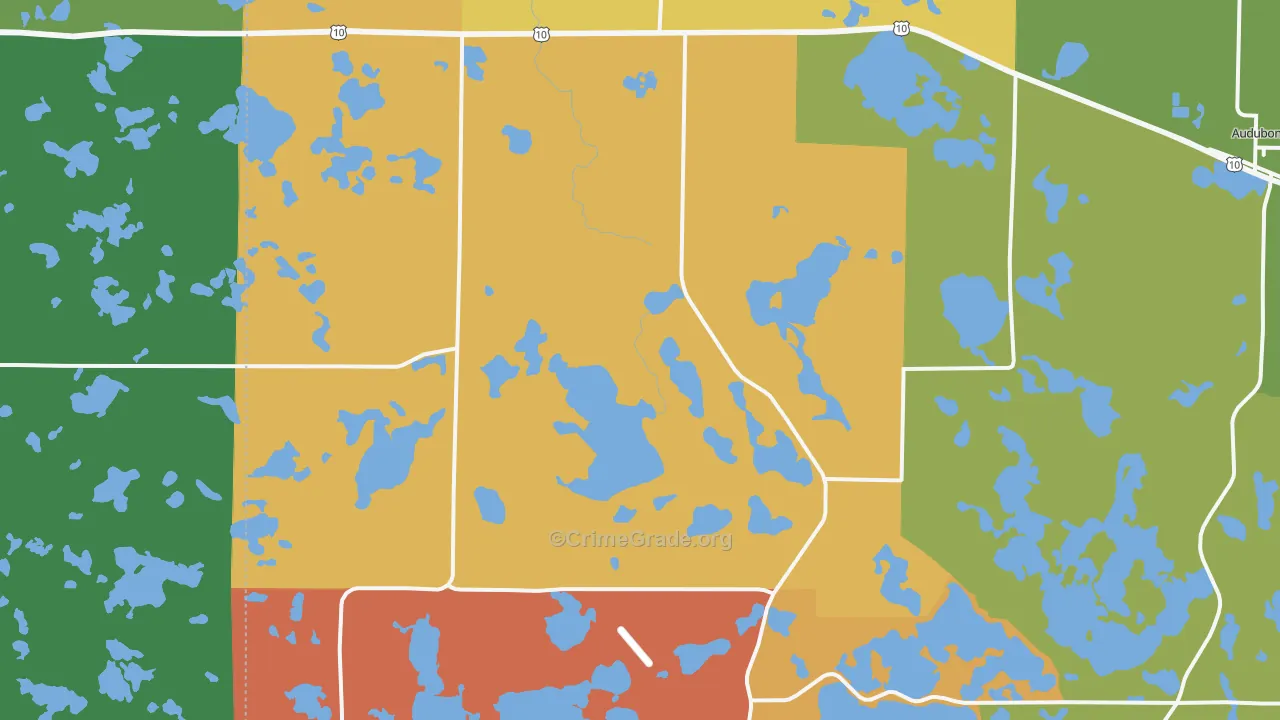 Lake Park, MN Map of Assault Rates