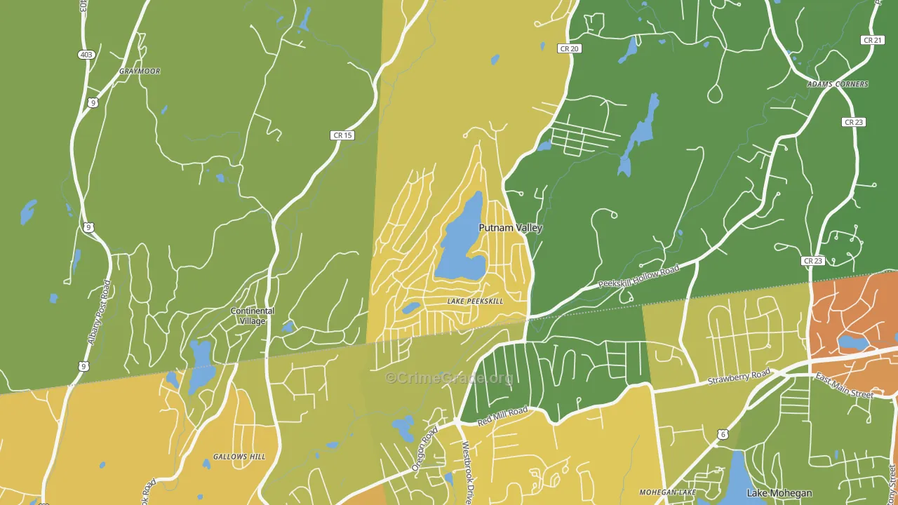 Lake Peekskill, NY Map of Assault Rates