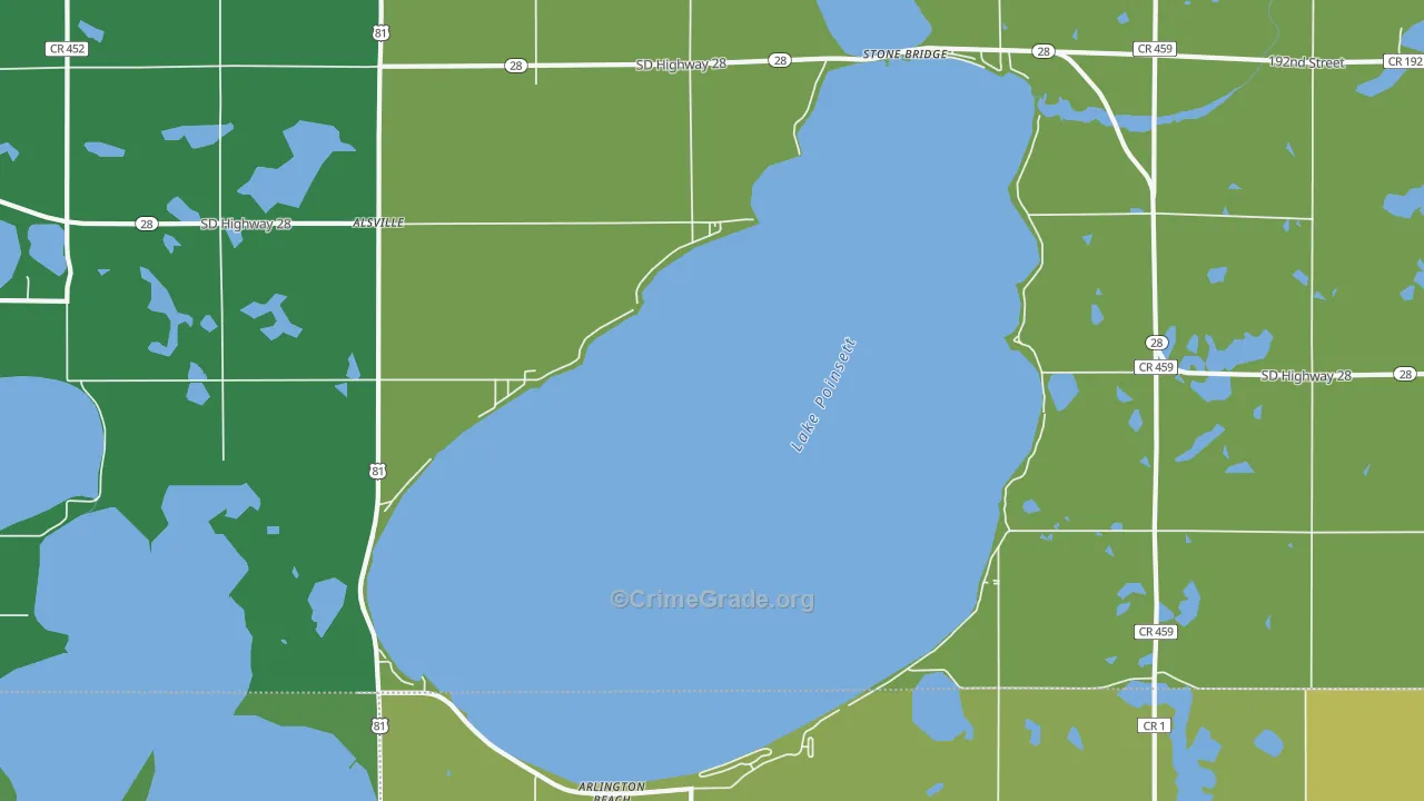 Lake Poinsett, SD Map of Assault Rates
