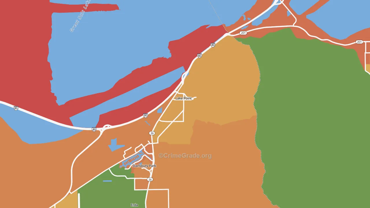 Lake Point, UT Map of Assault Rates