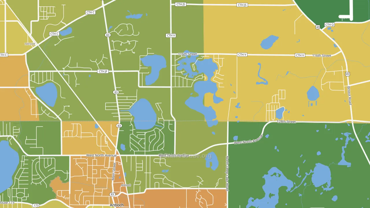 Lake Shangrila, WI Map of Assault Rates