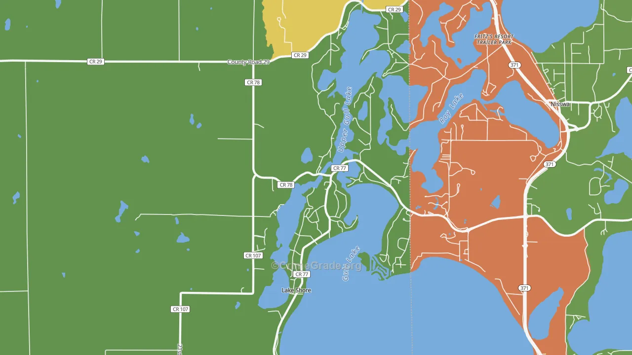 Lake Shore, MN Map of Assault Rates