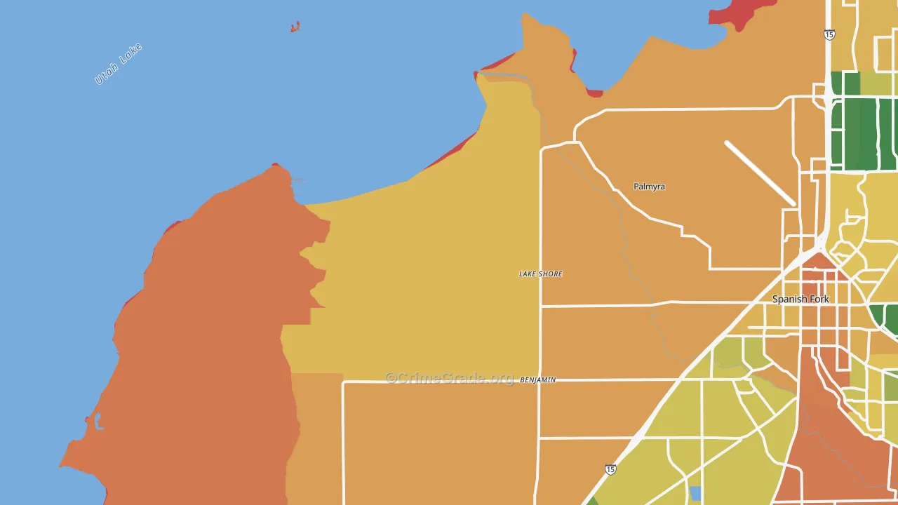 Lake Shore, UT Map of Assault Rates