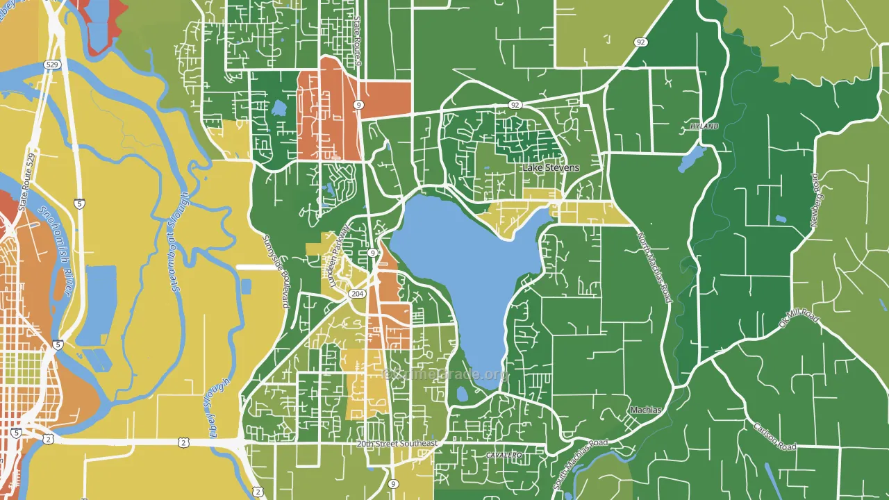 Lake Stevens, WA Map of Assault Rates