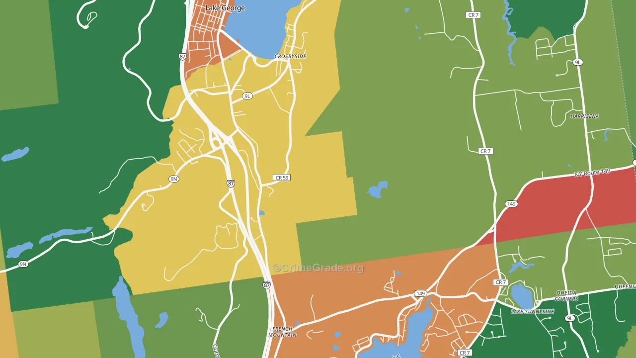 Lake Sunnyside, NY Map of Assault Rates