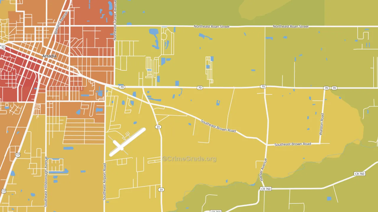Lake Suzy, FL Map of Assault Rates