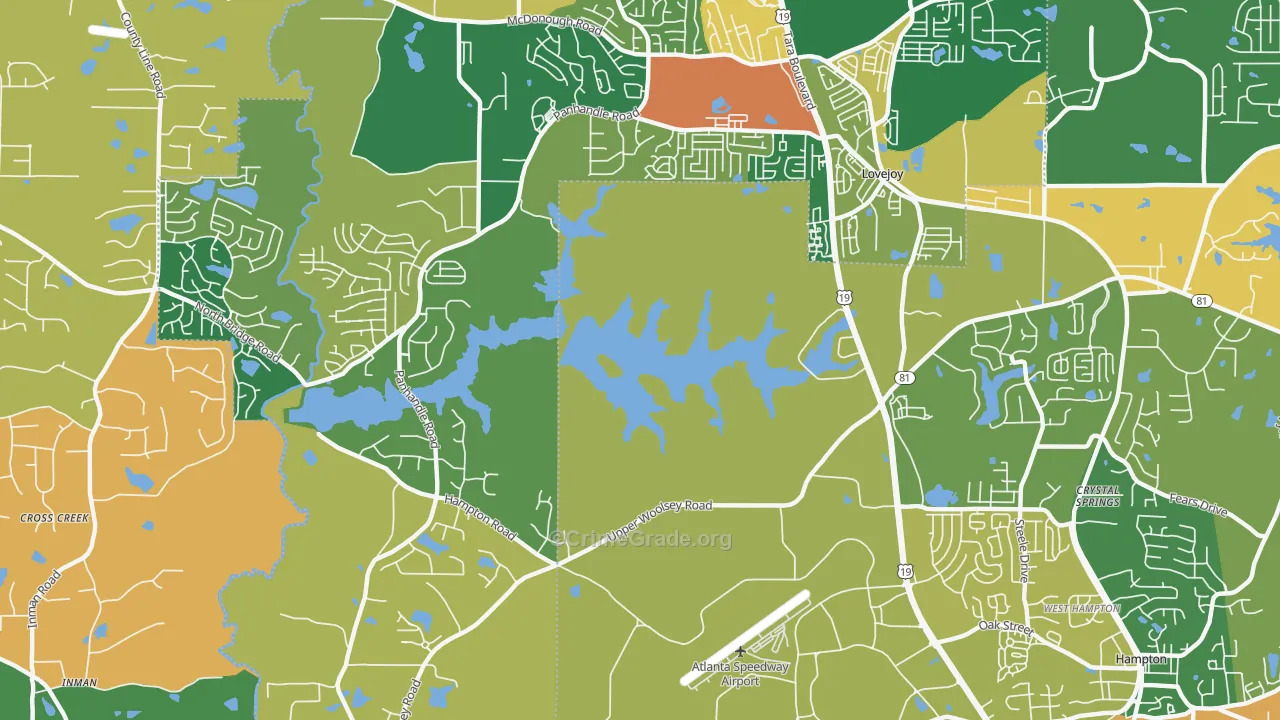 Lake Talmadge, GA Map of Assault Rates