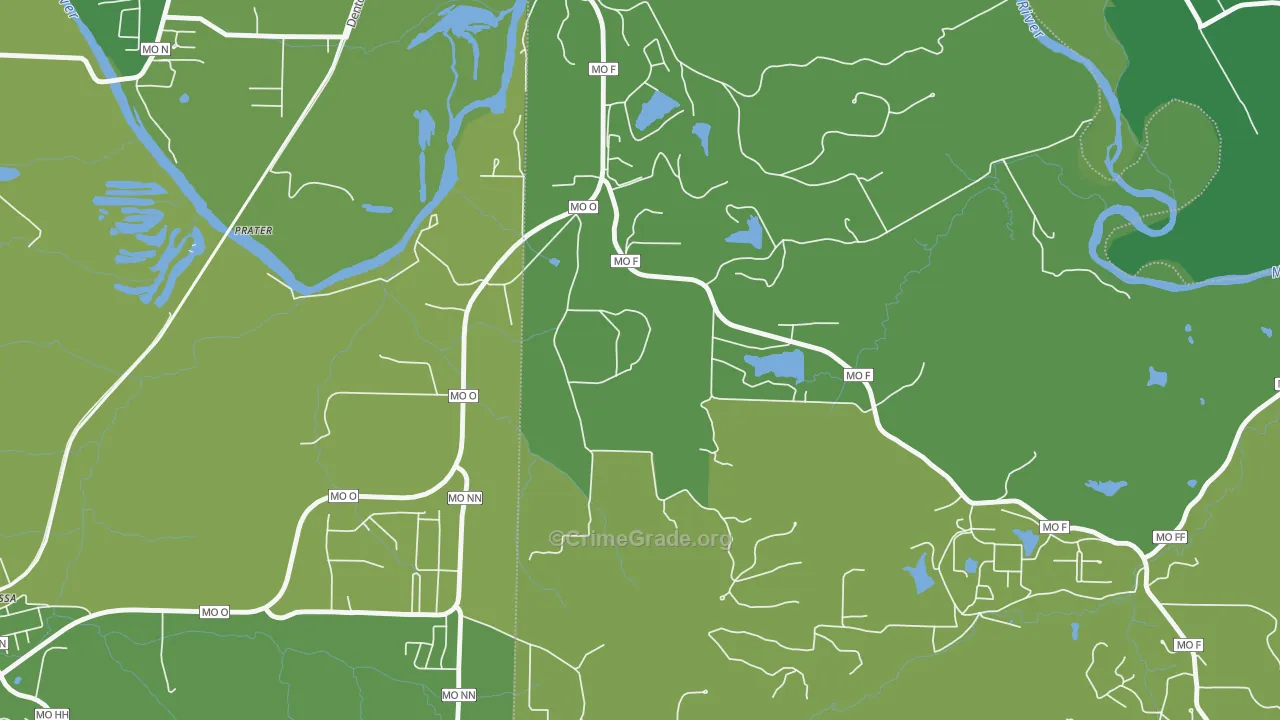 Lake Tekakwitha, MO Map of Assault Rates