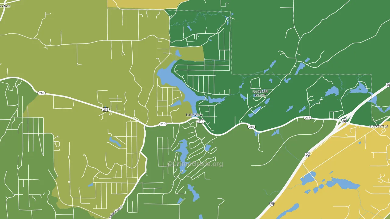 Lake View, AL Map of Assault Rates