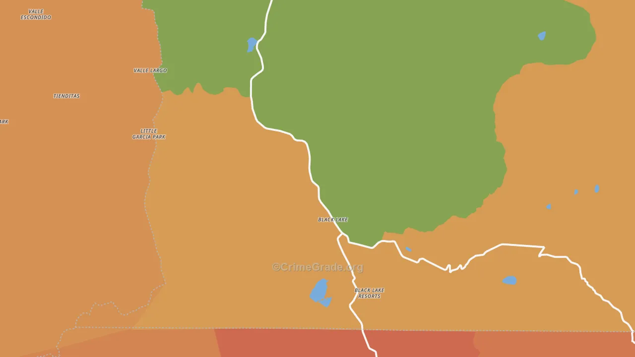 Lake View Pines, NM Map of Assault Rates