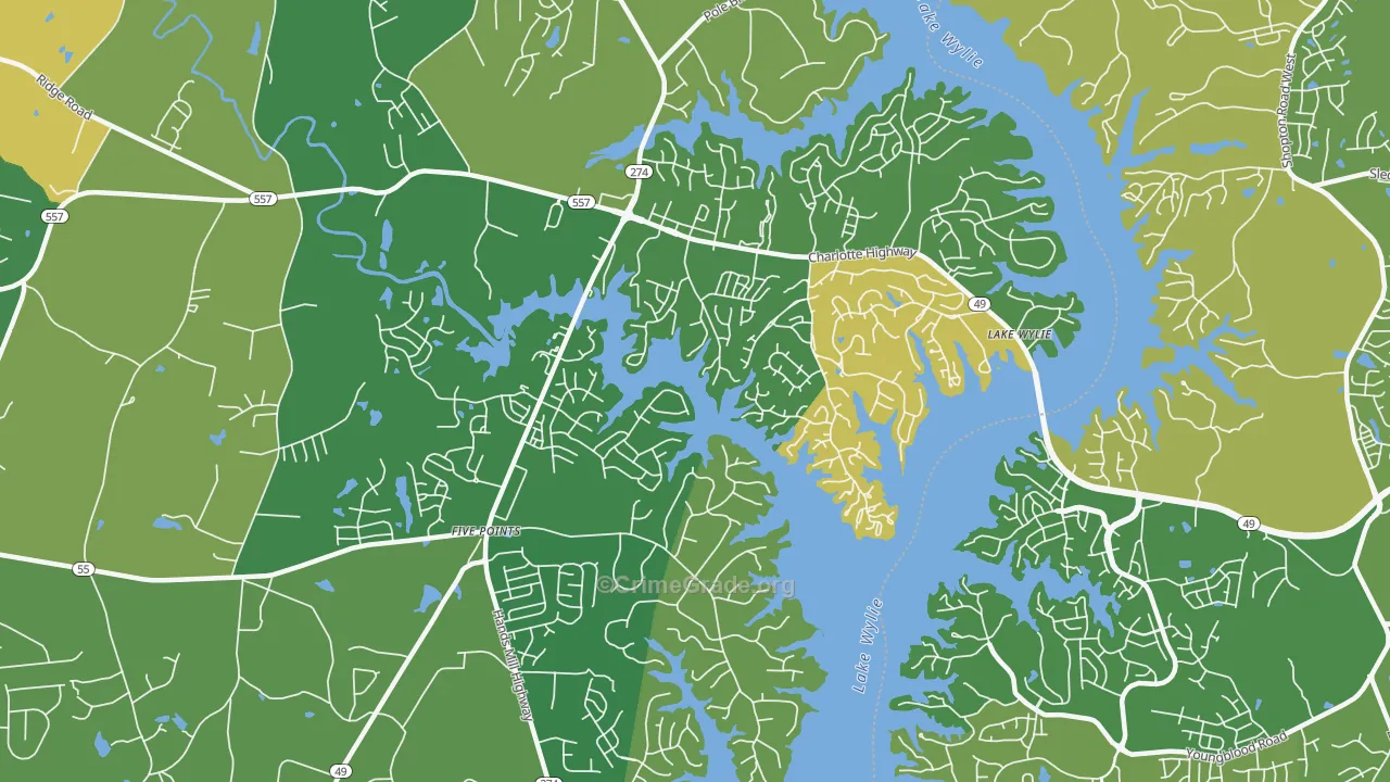 Lake Wylie, SC Map of Assault Rates