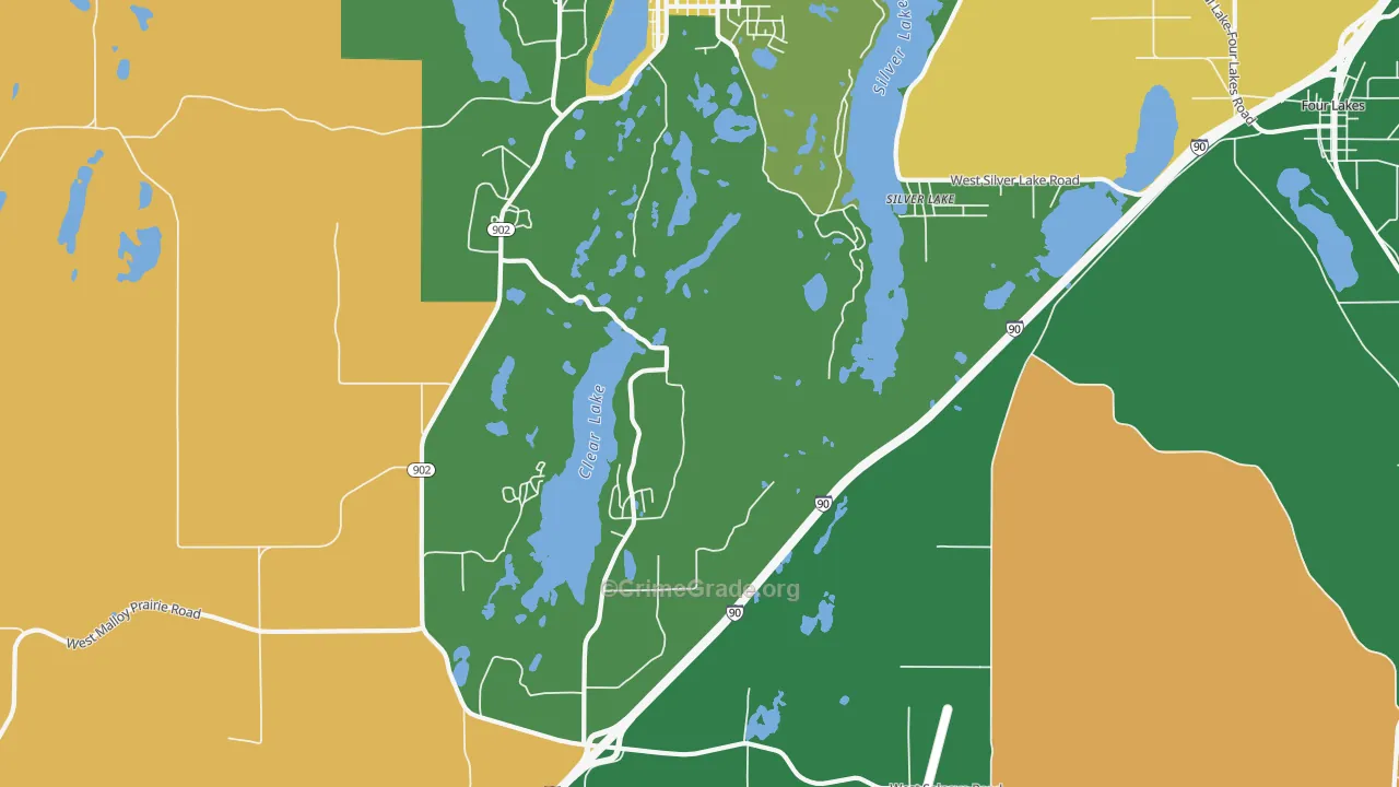 Lakeland Village, WA Map of Assault Rates