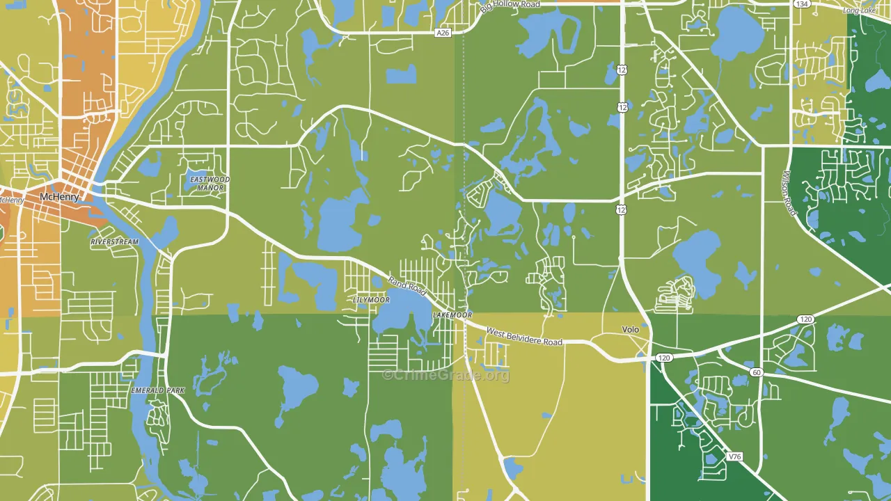 Lakemoor, IL Map of Assault Rates