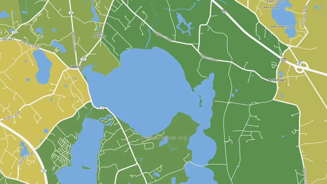 Lakeside, MA Map of Assault Rates