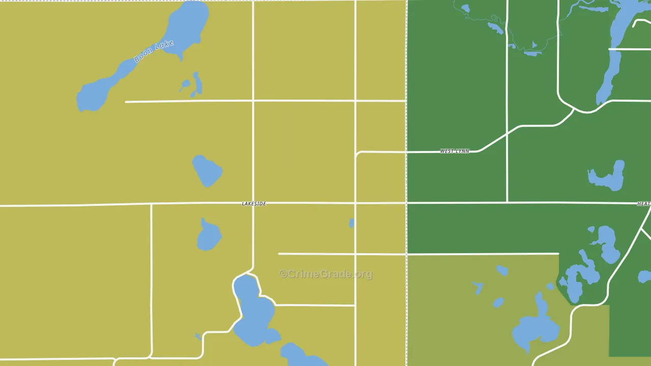 Lakeside, MN Map of Assault Rates