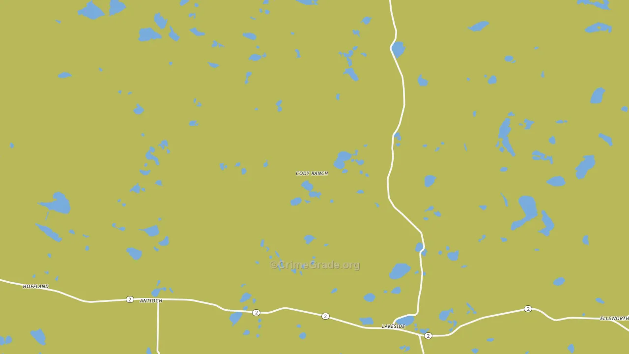 Lakeside, NE Map of Assault Rates