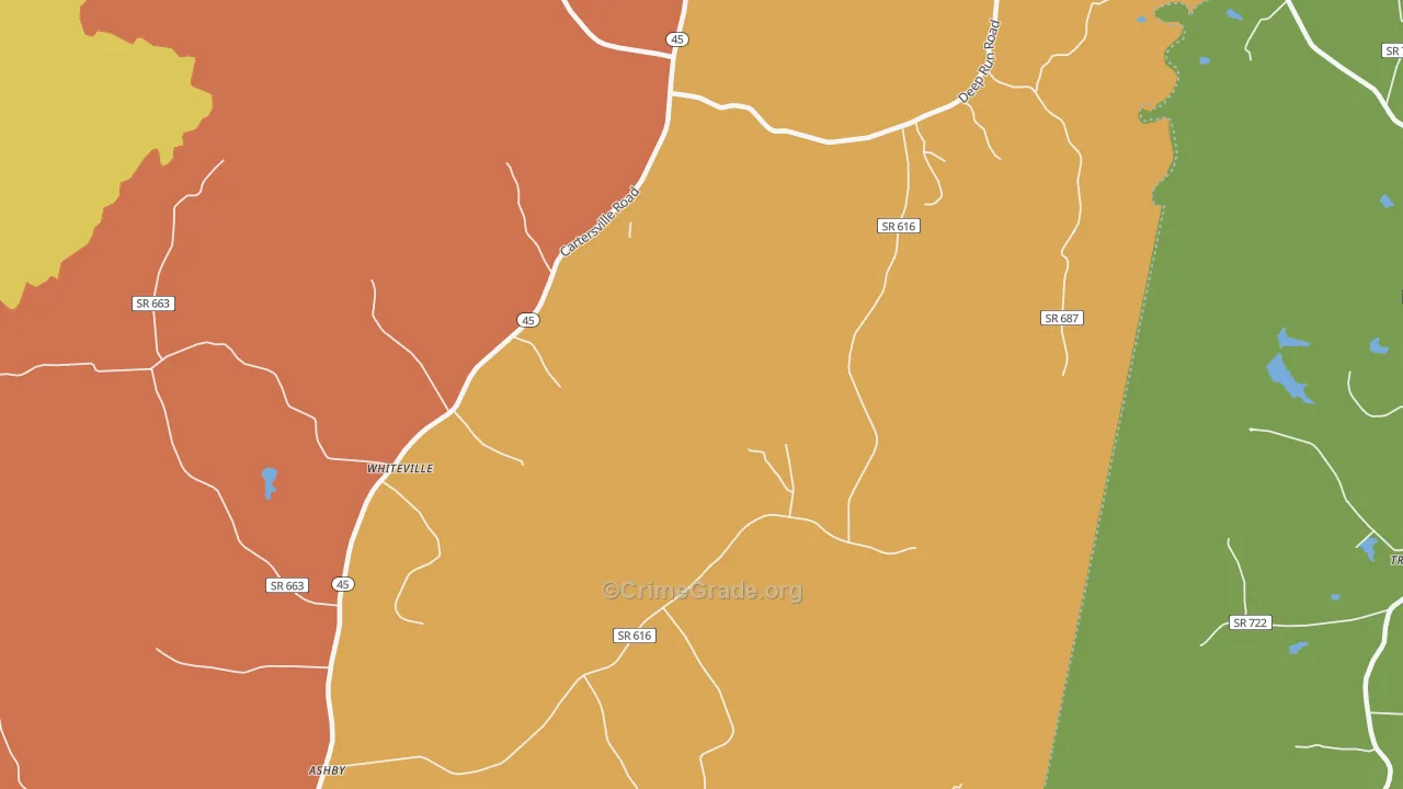 Lakeside Village, VA Map of Assault Rates