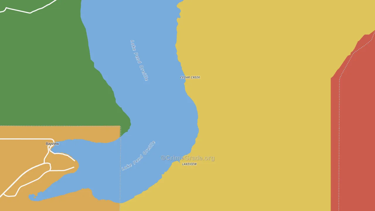 Lakeview, ID Map of Assault Rates