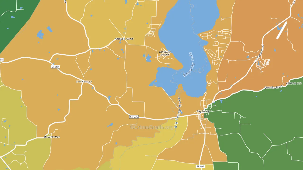 Lakeview Manor, TN Map of Assault Rates