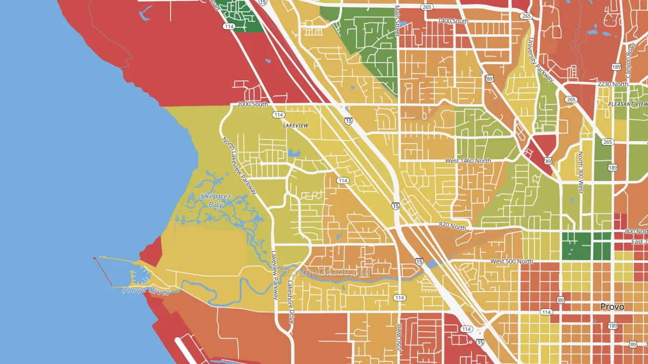 Lakeview North, Provo, UT Map of Assault Rates