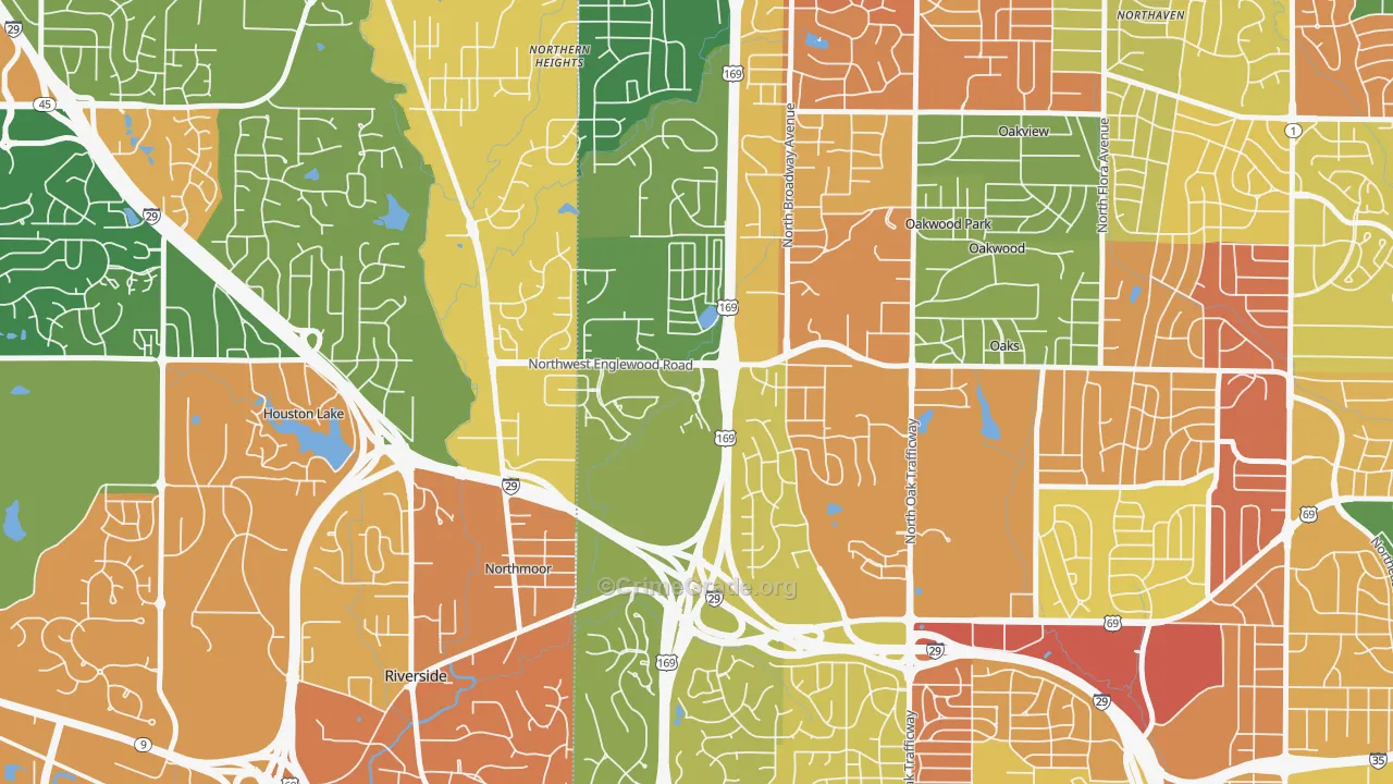 Lakeview Terrace, Kansas City, MO Map of Assault Rates