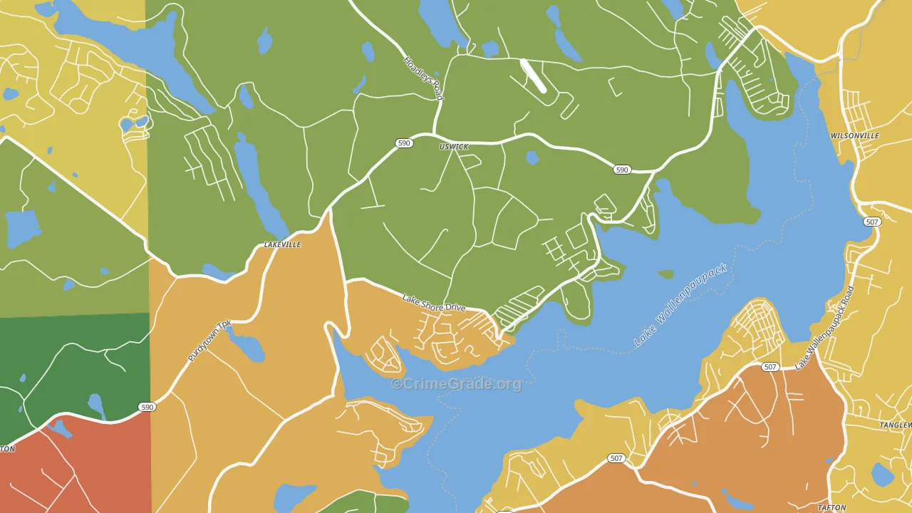Lakeville, PA Map of Assault Rates