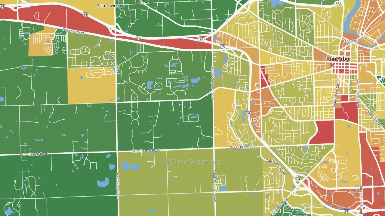 Lakewood, Ann Arbor, MI Map of Assault Rates