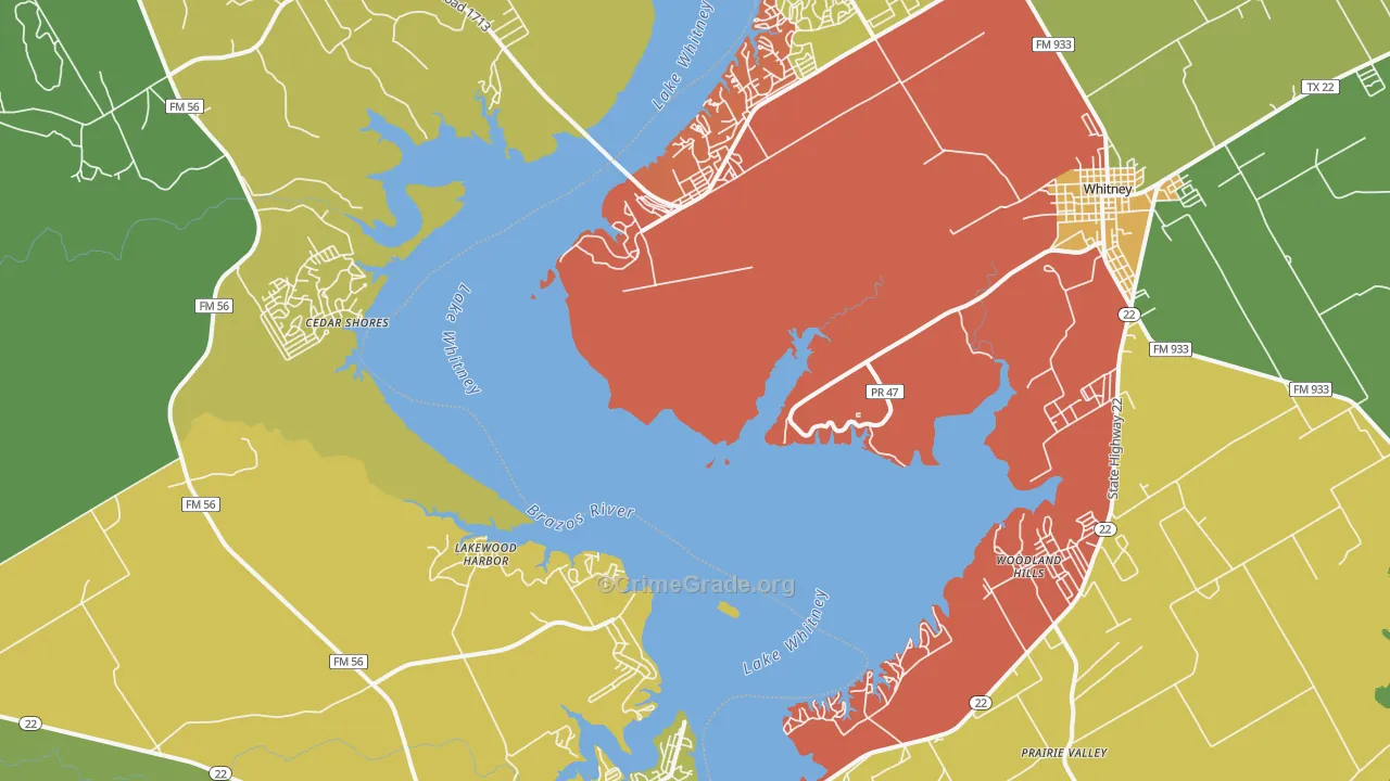 Lakewood Harbor, TX Map of Assault Rates