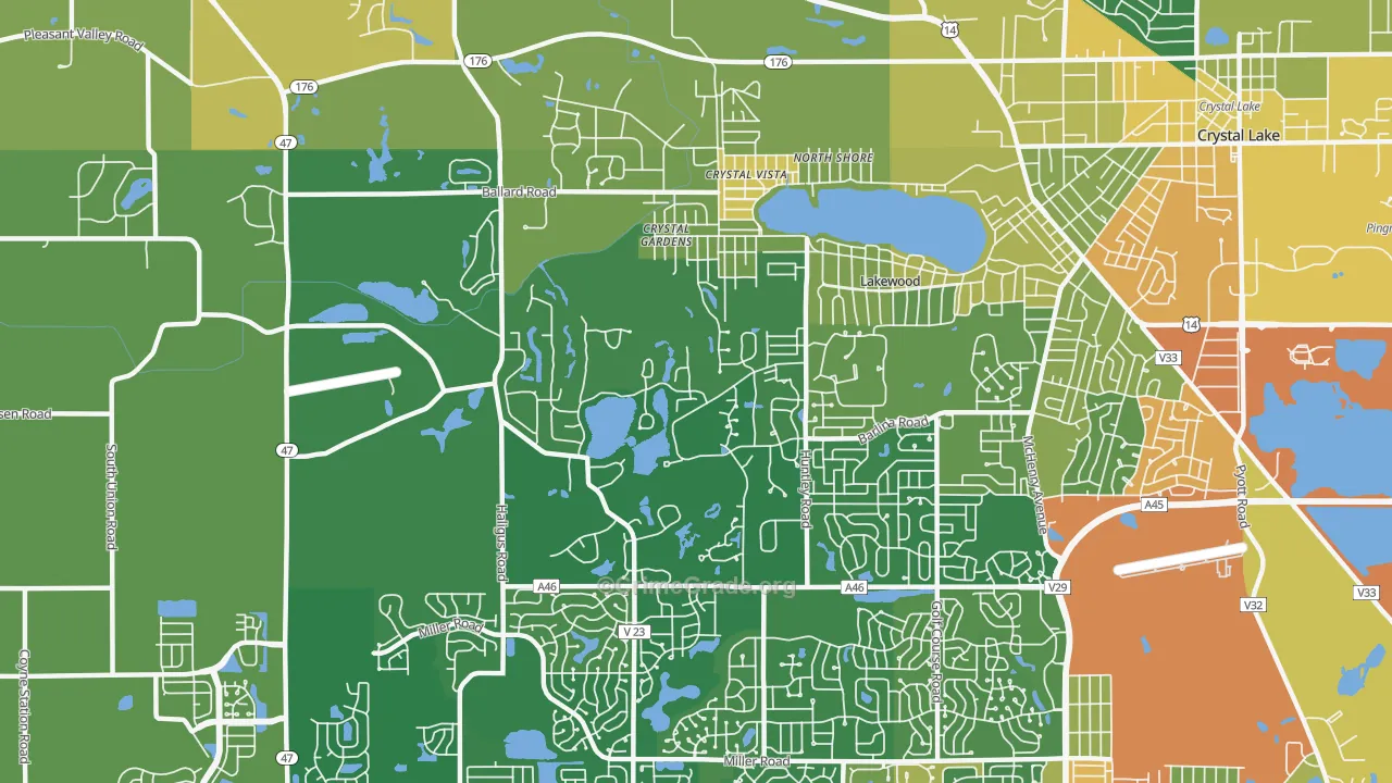 Lakewood, IL Map of Assault Rates