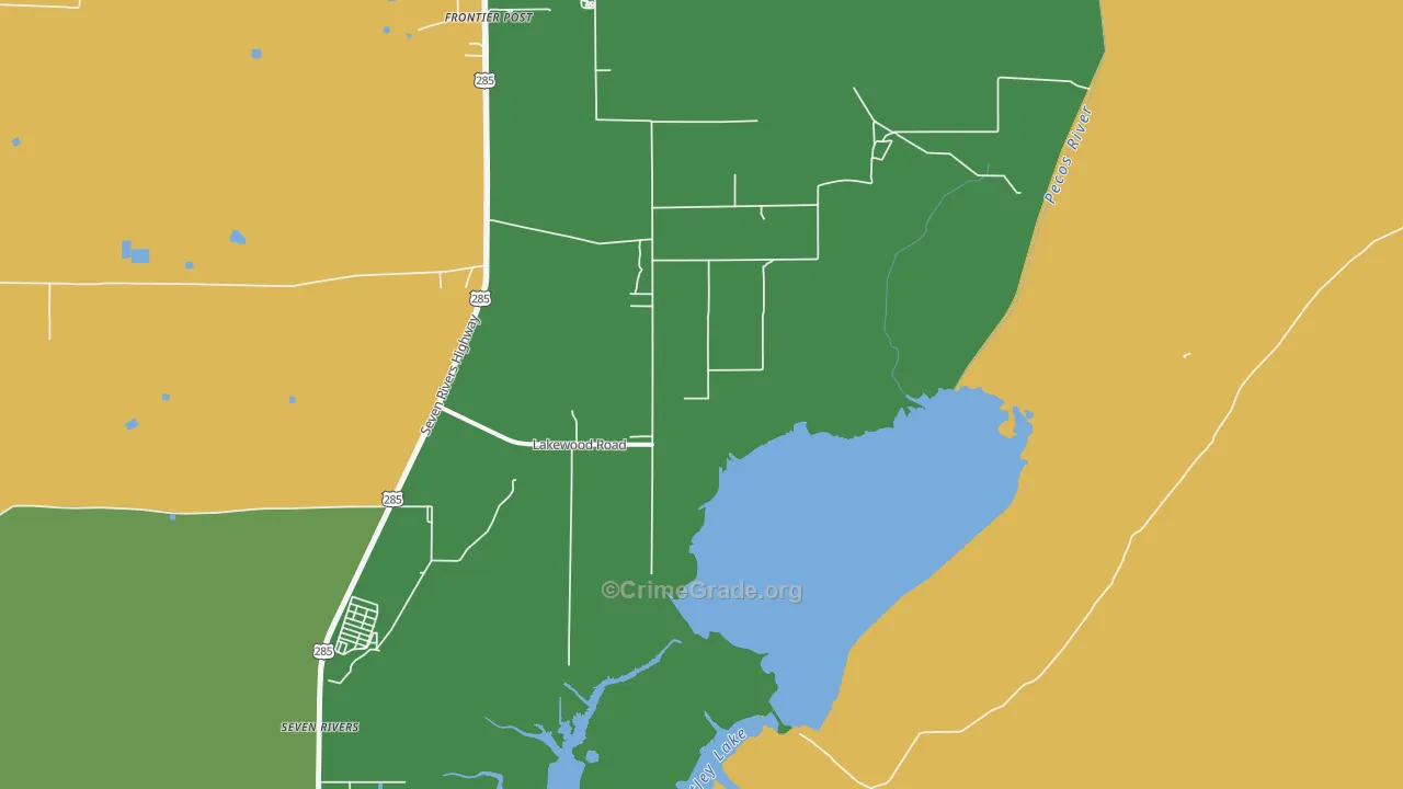 Lakewood, NM Map of Assault Rates