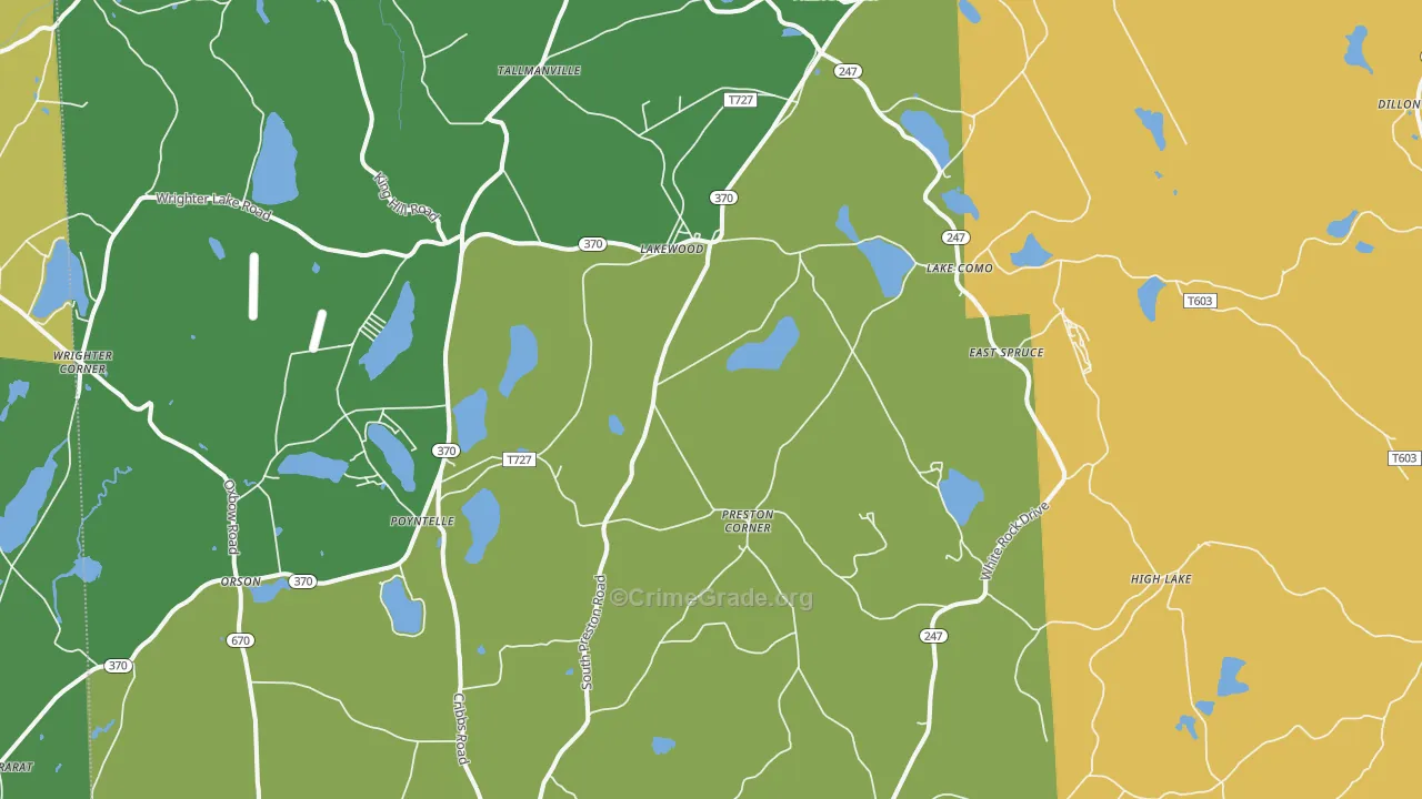 Lakewood, PA Map of Assault Rates