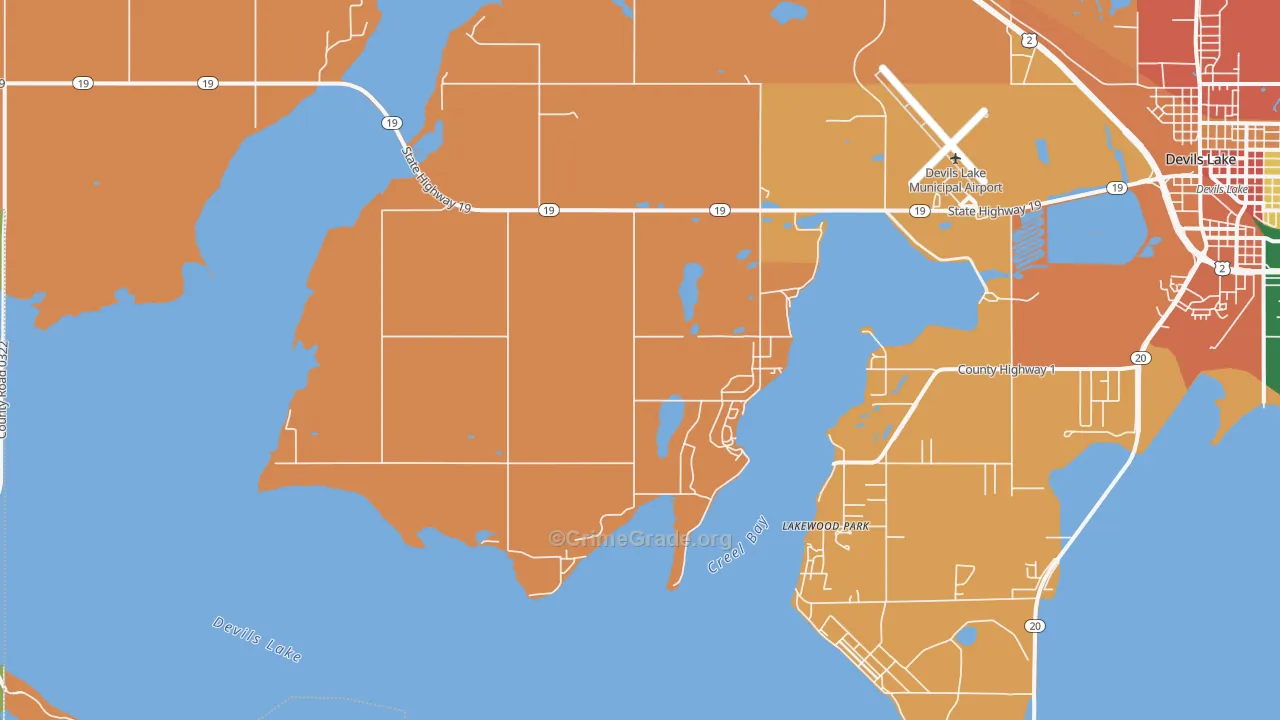 Lakewood Park, ND Map of Assault Rates